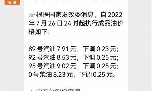 天津油价调整最新消息92号_天津油价今日